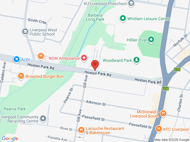 Map showing event location