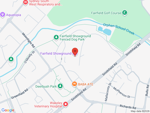 Map showing event location