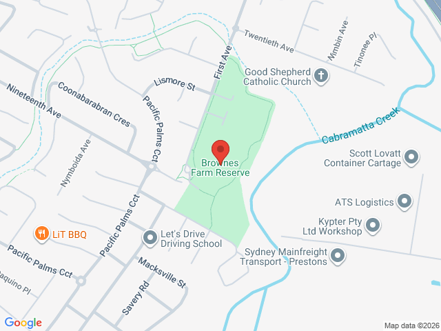 Map showing event location