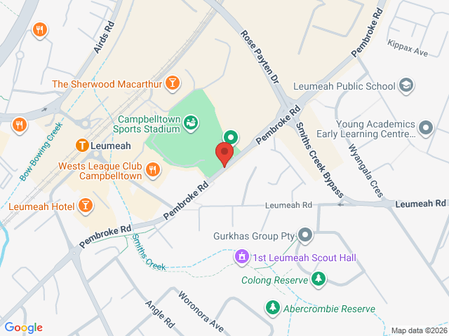Map showing event location