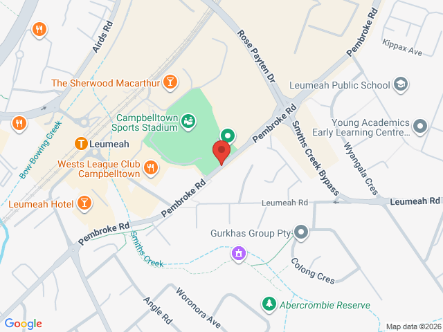 Map showing event location